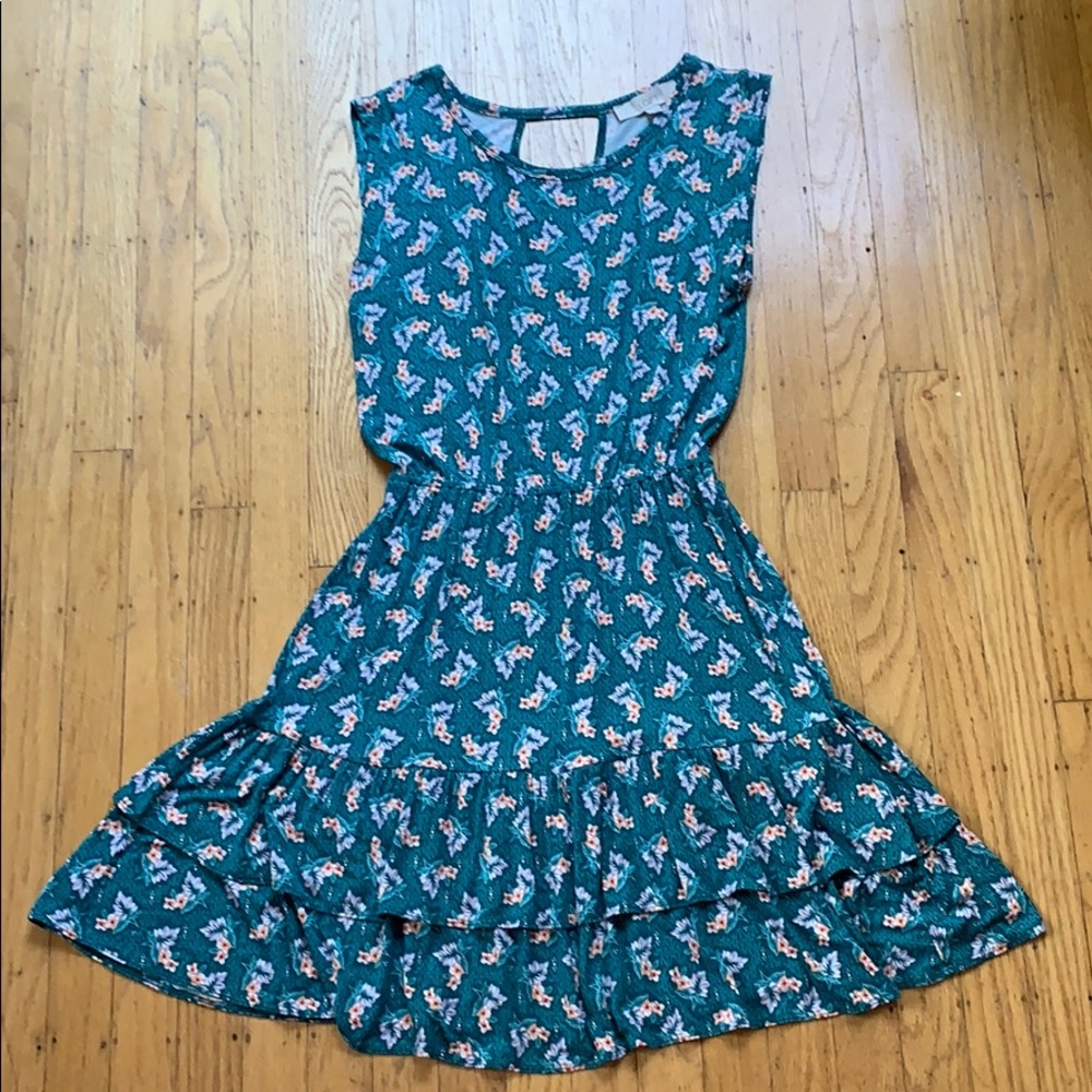 Wrap Back Ruffled Tier Dress